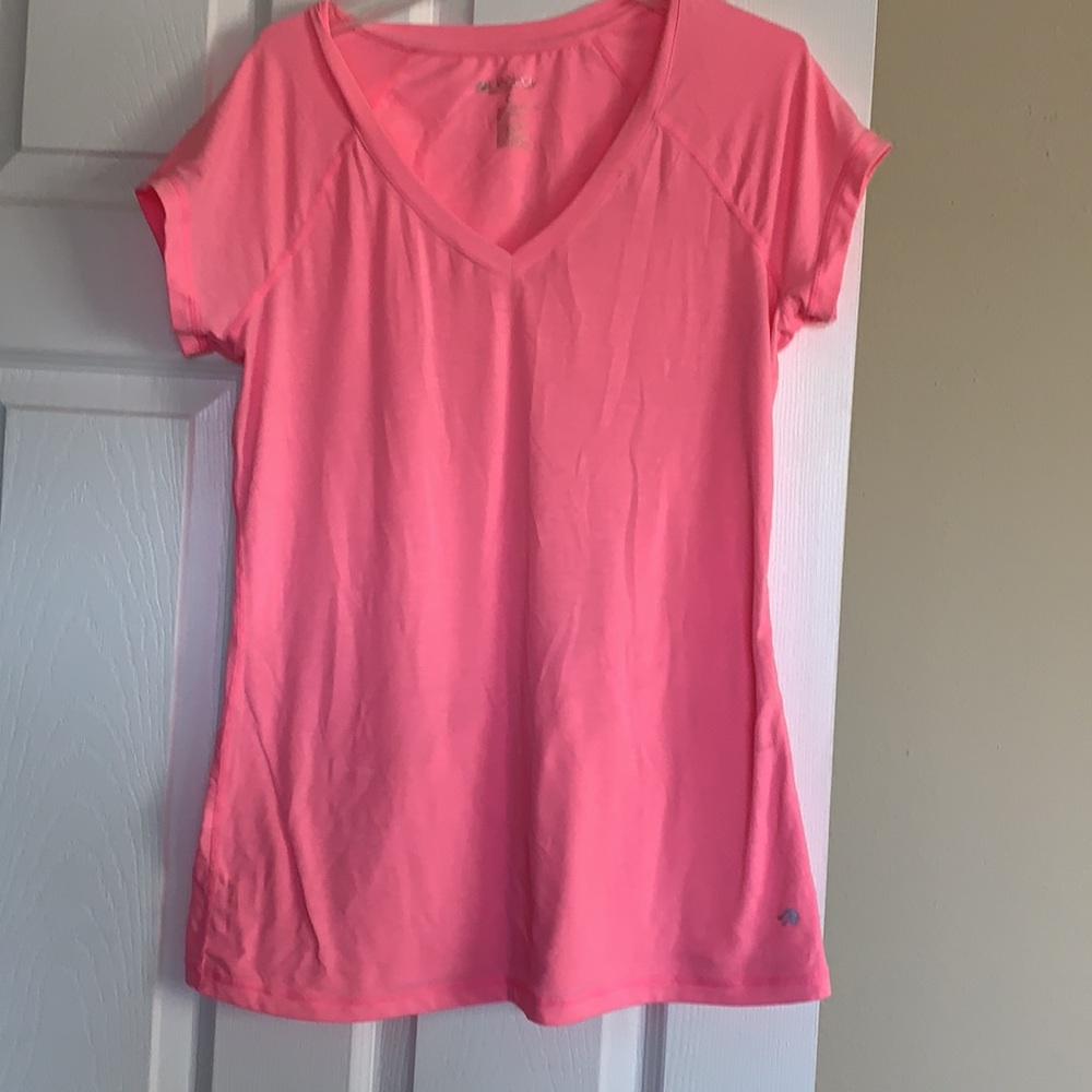NWOT. Ideology pink short sleeve athletic top.